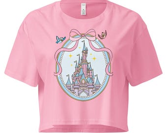 Fairytale Castle Summer Crop Top Tee | Princesscore Aesthetic | Park Outfit WDW DCA