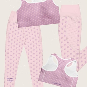 Magical Miles Crown Pattern Leggings | Fairytale Side Pocket Leggings | Main Street Princess Half | Marathon Runners | Wine & Dine