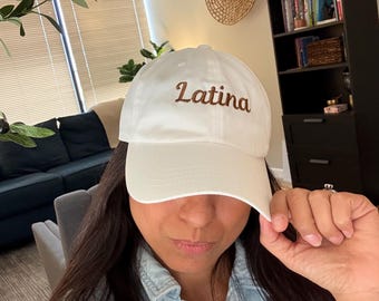 Gorra bordada latina, gorra de béisbol orgullo hispano, regalo para mujer, ropa de cultura latina