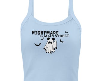 Spooky Nightmare on Main Street | Ghost Ears Crop Tank Top | Halloween Shirt | MNSSHP