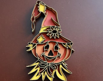 Fall Pumpkin Scarecrow Decoration Multilayer