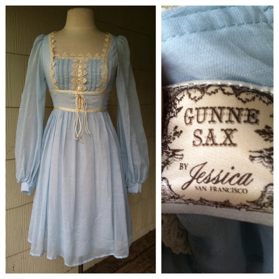 vintage 70s gunne sax dress