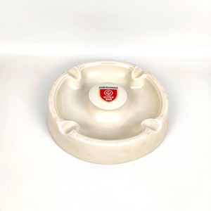 Vintage Ashtray Ritter Bier  – German Beer Ad by Plankenhammer Porcelain, Heavy Barware Ø8.7&quot; (22 cm), Mid-Century Brewery Promo 1960s