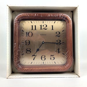 Kienzle Wall Clock Kitchen Clock Brown Wood Look Brass Like New