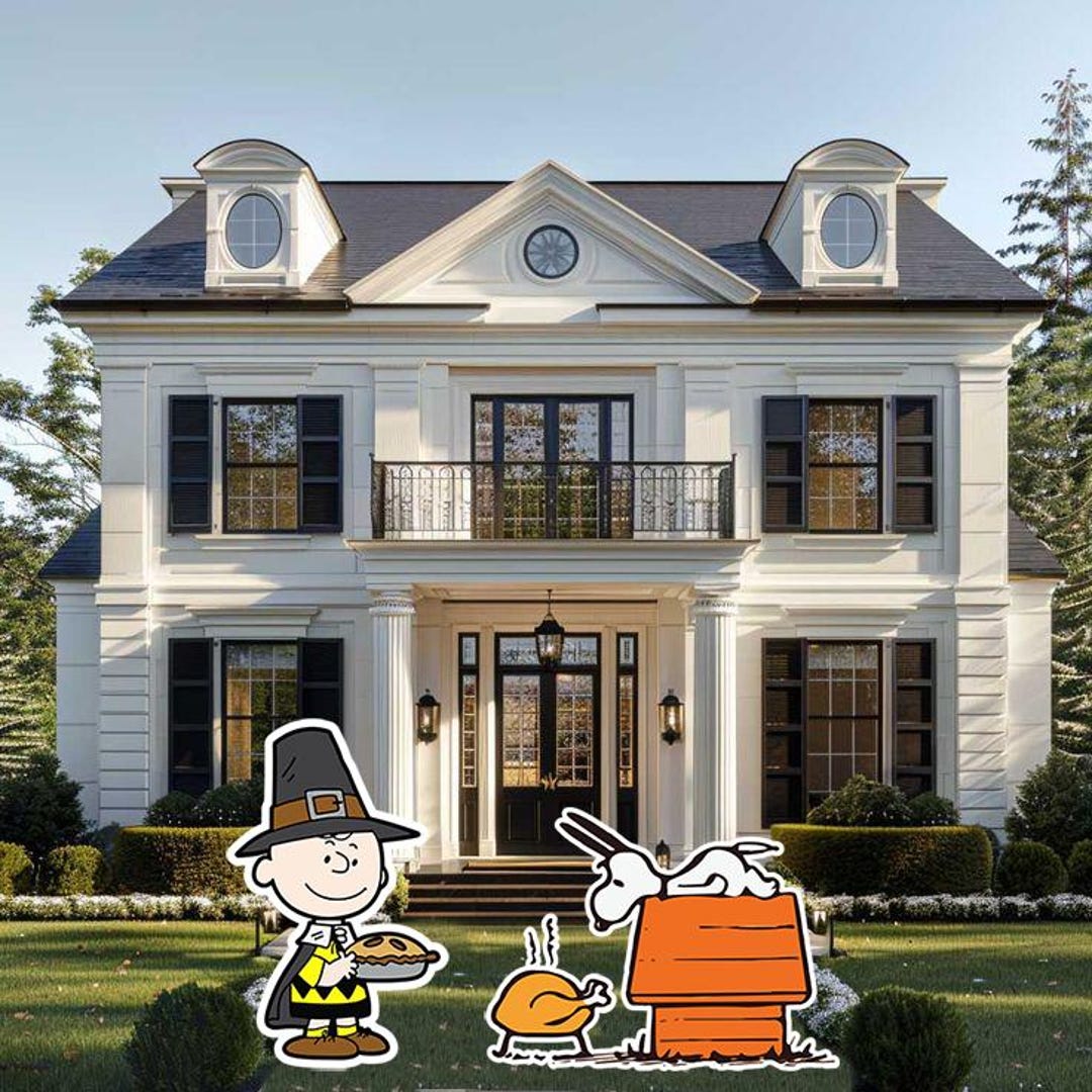 Thanksgiving Yard Sign With Charlie Brown and Snoopy Pilgrim Sleeping ...