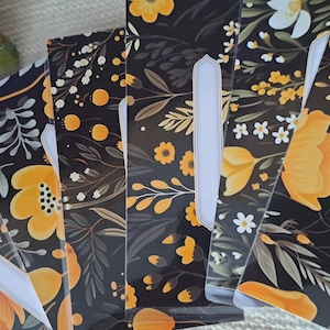 Floral Cash Envelopes Set: Laminated Budget Organizer with Labels
