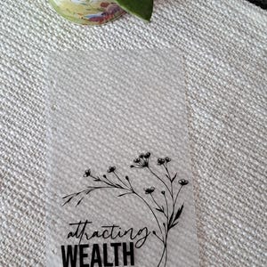 Floral A6 Budget Binder Dividers: Frosted Minimalist Planner Inserts
