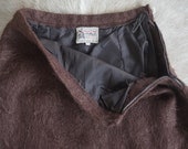 GLEN CREE Brown Mohair Wool Skirt.