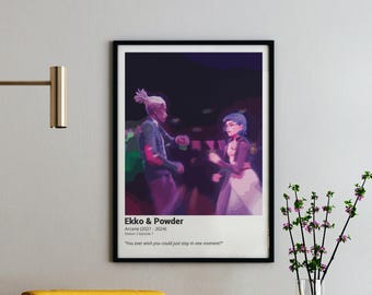 Ekko & Powder Dance Scene Poster: Arcane Quote Wall Art (Digital Download)
