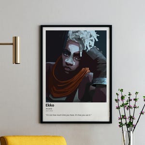 Ekko Poster – Arcane TV Show Arte murale stampabile e cartolina – Citazione regalo per fan di Arcane – Arredamento moderno per casa, dormitorio, camera da letto – Download immediato