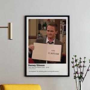 Barney Stinson Printable Wall Art – Como eu conheci sua mãe Citação Pôster – 'The Playbook' Digital Download Vetor Pôster-Postal - Ideia de presente