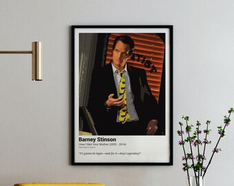 Barney Stinson Printable Wall Art – How I Met Your Mother Quote Poster – Legendary Digital Download - Vector Poster-Postcard - Gift Idea