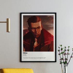 Poster con citazione di Silco Arcane – Stampa artistica da parete – Download immediato vettoriale – Cartolina regalo – Decorazione da cattivo di League of Legends – Estetica ribelle