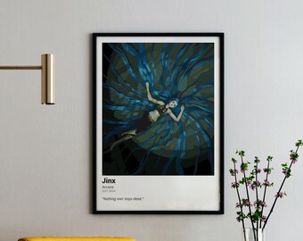 Jinx Arcane Quote Poster: "Nothing Ever Stays Dead" Vector Art (Digital Download)