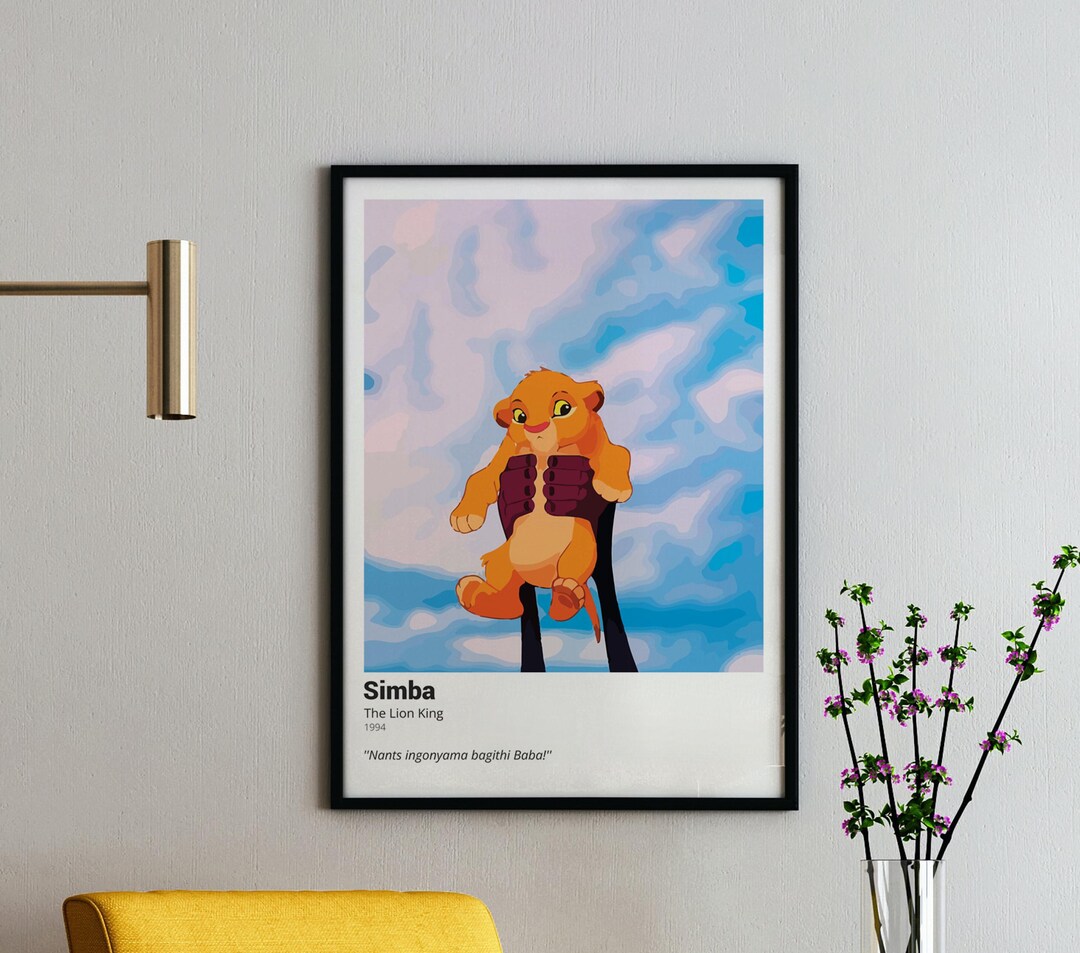 Simba Printable Wall Art – the Lion King 1994 Digital Poster – Iconic ...