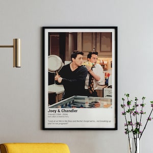 Joey & Chandler Digital Poster - Vector Art - Postcard – Friends TV Show Wall Art – Friends Quote Digital Poster – Instant Download