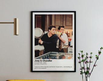 Joey & Chandler Art Print: Friends TV Show Poster (Digital Download)