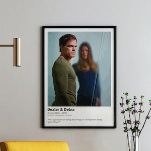 Art mural imprimable Dexter & Debra Morgan - Carte postale affiche citation Dexter - Téléchargement immédiat - Michael C. Hall - Fan Art de Jennifer Carpenter