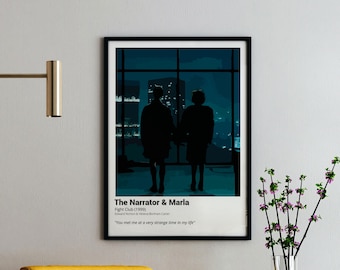 Fight Club Movie Poster | Edward Norton, Helena Bonham Carter (Digital Download)