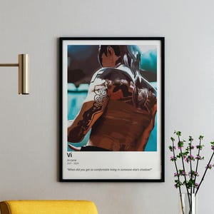 Vi Arcane Wall Art - League of Legends Digital Print - Vector Quote Poster - Instant Download Gaming Decor
