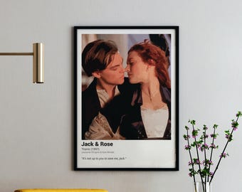 Titanic Movie Poster: Jack and Rose Romantic Quote Art (Digital Download)