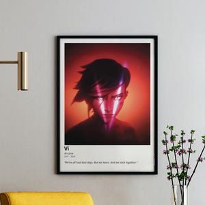 Vi Arcane Wall Art - League of Legends Digital Poster - Vector Quote Print - Instant Download Gaming Decor