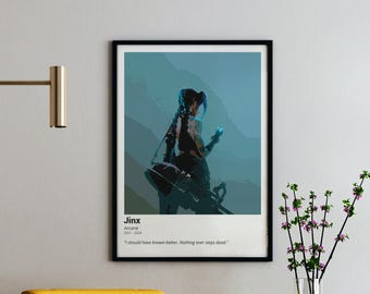 Jinx Arcane Poster: Vector Art Print, "Nothing Ever Stays Dead" (Digital Download)