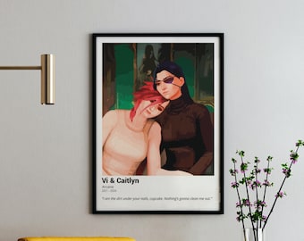 Vi & Caitlyn Arcane Art Print: League of Legends Vector Poster (Digital Download)