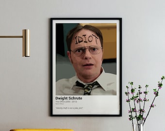 Dwight Schrute 'Identity Theft' Quote Art - The Office Vector Poster (Digital Download)