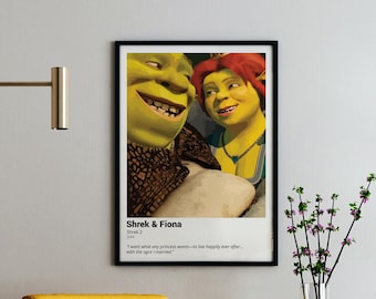 Shrek & Fiona Love Quote Art Print: Funny Couples Gift (Digital Download)