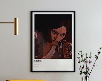 Poster con citazione di Sevika Arcane: League of Legends Vector Art (download digitale)