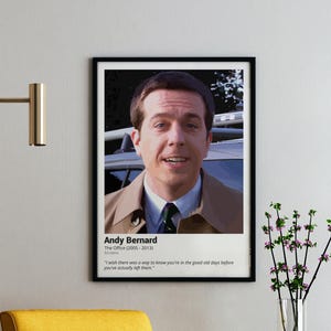Andy Bernard Stampabile Arte Murale – Poster Citazione The Office – Download Digitale Nostalgico – Poster-Cartolina Vettoriale – Idea Regalo – Ed Helms