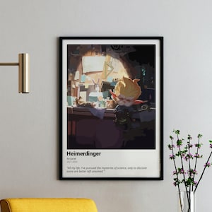 Poster digitale Heimerdinger – Arte vettoriale con citazione arcana – Decorazione murale stampabile – Cartolina di League of Legends – Regalo con download immediato per i fan
