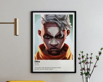 Ekko Arcane Poster: League of Legends Vector Art (Digital Download)