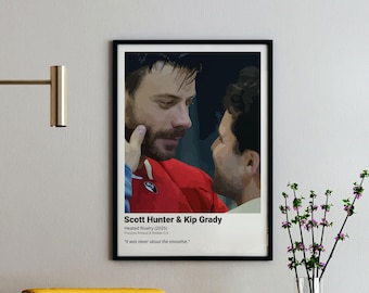 Heated Rivalry Poster – Scott Hunter Kip Grady Quote Art (Digital Download)