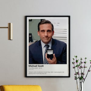 Impresión artística con cita de Michael Scott en "The Office" (descarga digital)