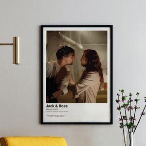 Jack & Rose Printable Wall Art – Leonardo DiCaprio - Kate Winslet – Titanic Quote Poster Postcard –  Movie Fan Art – Instant Download