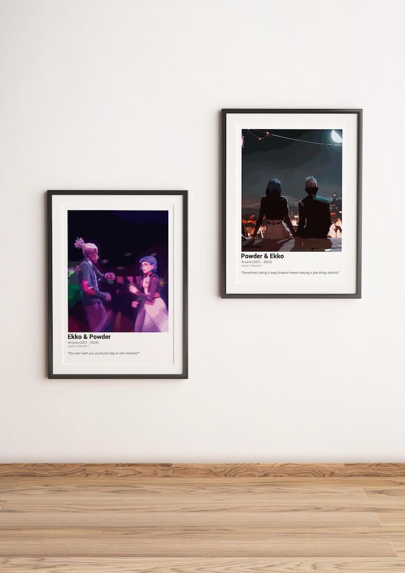 Ekko & Powder Dance Scene Poster: Arcane Quote Wall Art (digital ...