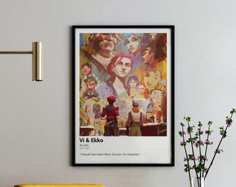 Vi & Ekko Arcane Quote Poster: League of Legends Inspired Art (Digital Download)