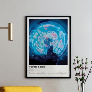 Powder & Ekko Poster | Arcane Digital Art Print | Emotional TV Show Moment | Minimalist Wall Art | Printable Vector Art I League of Legends