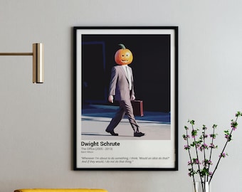 Dwight Schrute Pumpkin Head Art: The Office TV Show (Digital Download)