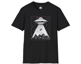Camiseta de abducción extraterrestre: camiseta con gráfico OVNI, ropa de ciencia ficción