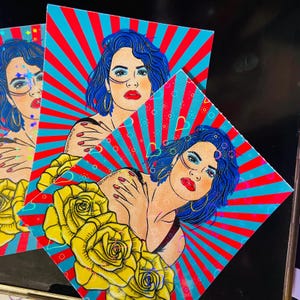 Selena Pop Art Holographic Sticker | Waterproof Sticker | UV Resistant | Pop Art | Pop Culture Stickers