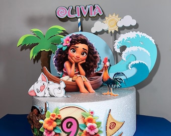 Moana Cake Topper - Moana Birthday Party - Moana Theme - Custom Order