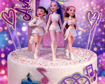 K-pop Demon Hunters Inspired Cake Topper -Theme Birthday Party Decor - custom order