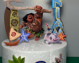 Maui Cake Topper - Maui Birthday Party - Maui / Moana Theme - Custom Order