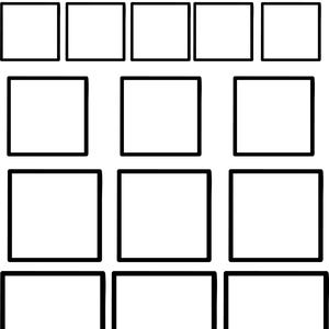 May include: Black outlined squares arranged in rows and columns on a white background. The text at the top reads "Color the shape square". This image is designed for coloring activities, focusing on shape recognition and color association.