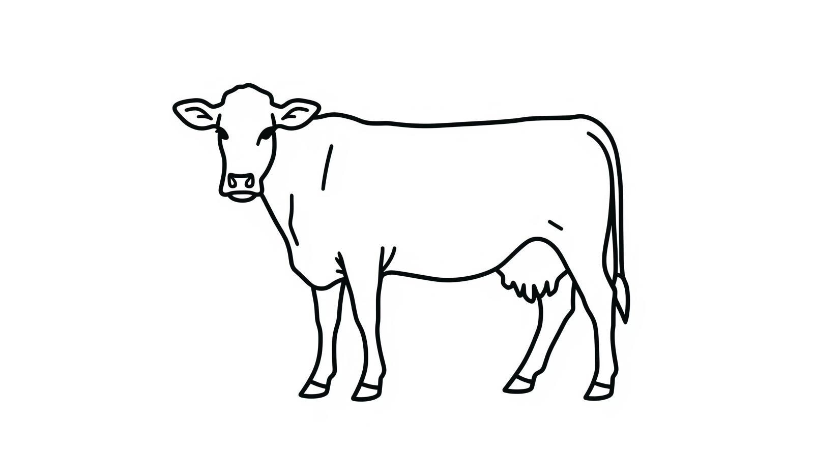 Cow Outline.pdf Outline of a Cow - Etsy