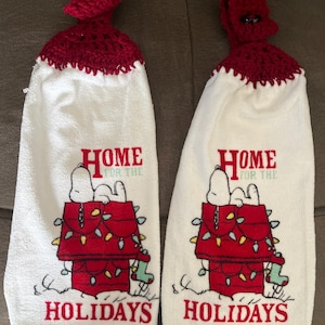 Snoopy holiday tea towels