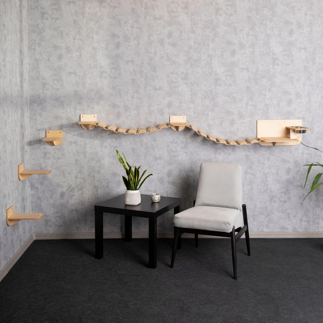 Cat Wall Furniture / Handcrafted Cat Bridge, Cat Feeding Station, Cat — free download